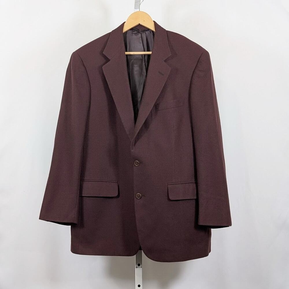 Bullock & Jones Blazer Sport Coat Jacket Brown Cashmere Men's Size 41R Altered